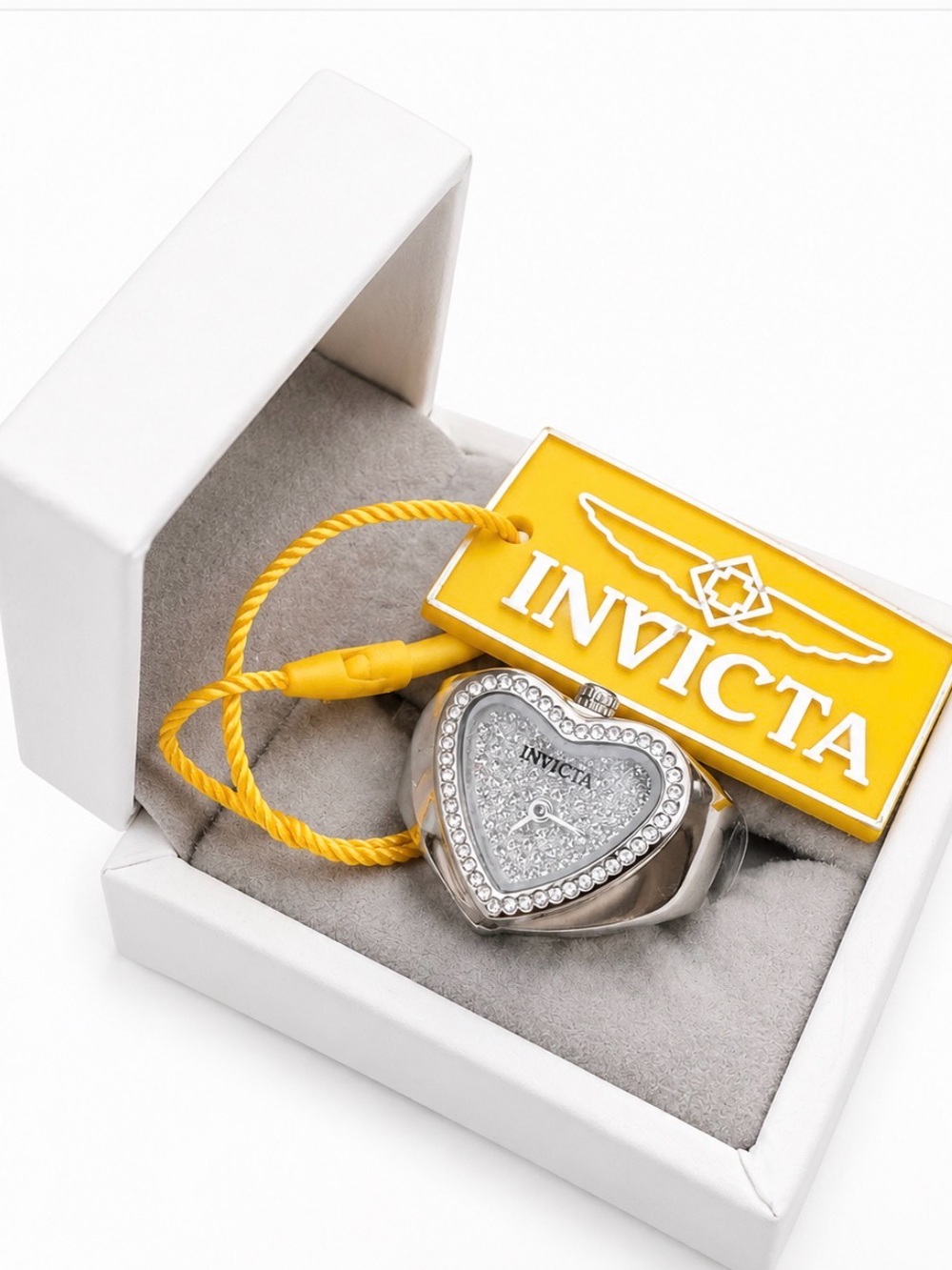 INVICTA Silver Angel Heart Ring Watch - NWT - Picture 2 of 8